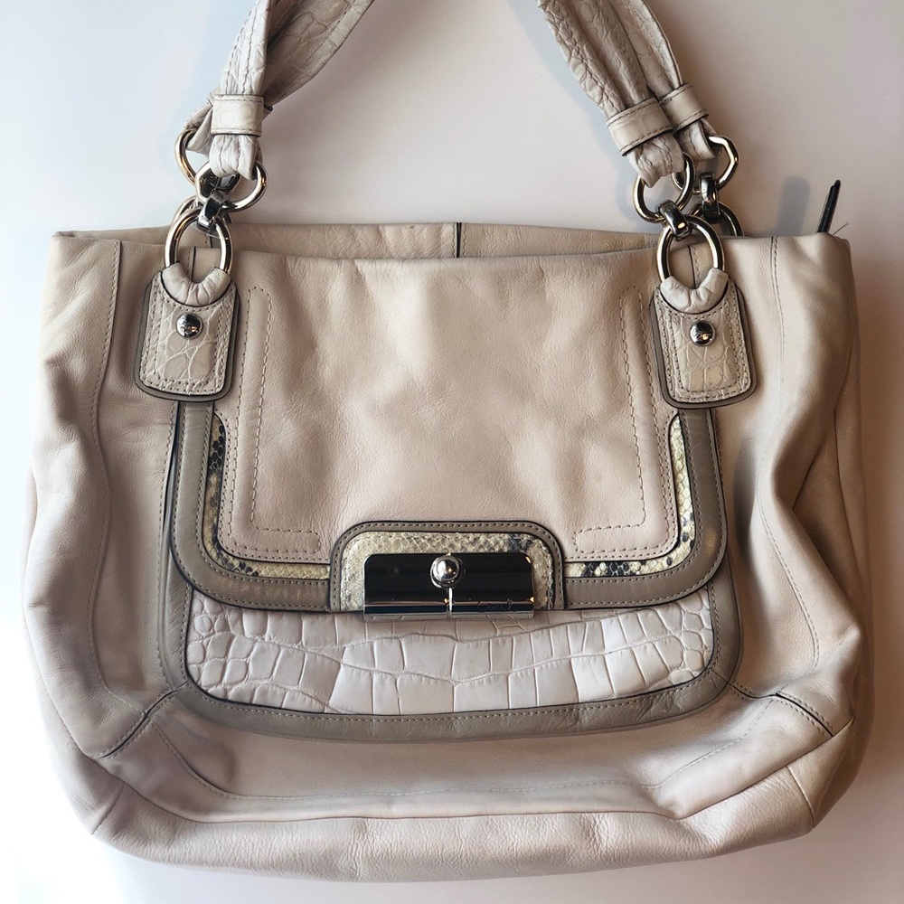 Vintage Beige Coach Purse